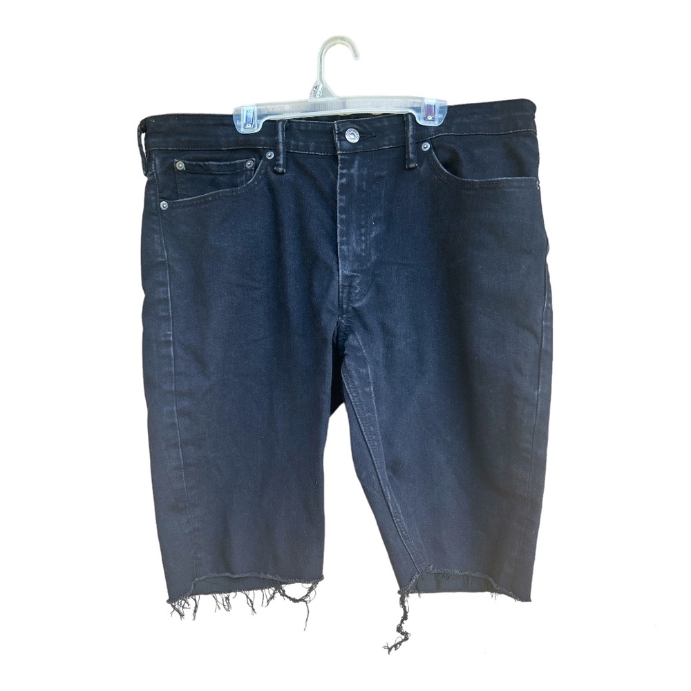 A pair of black Levi’s shorts